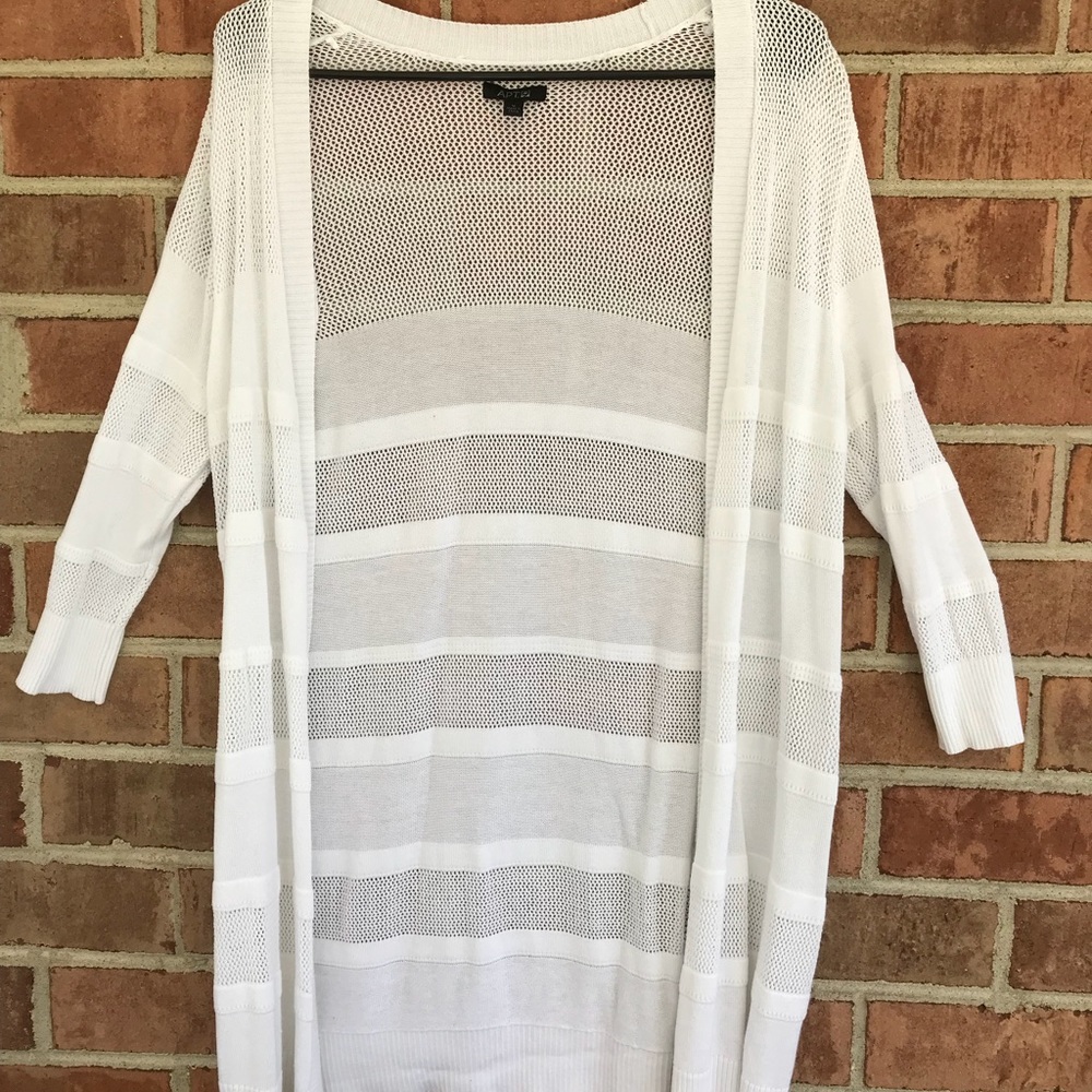 Long White Cardigan